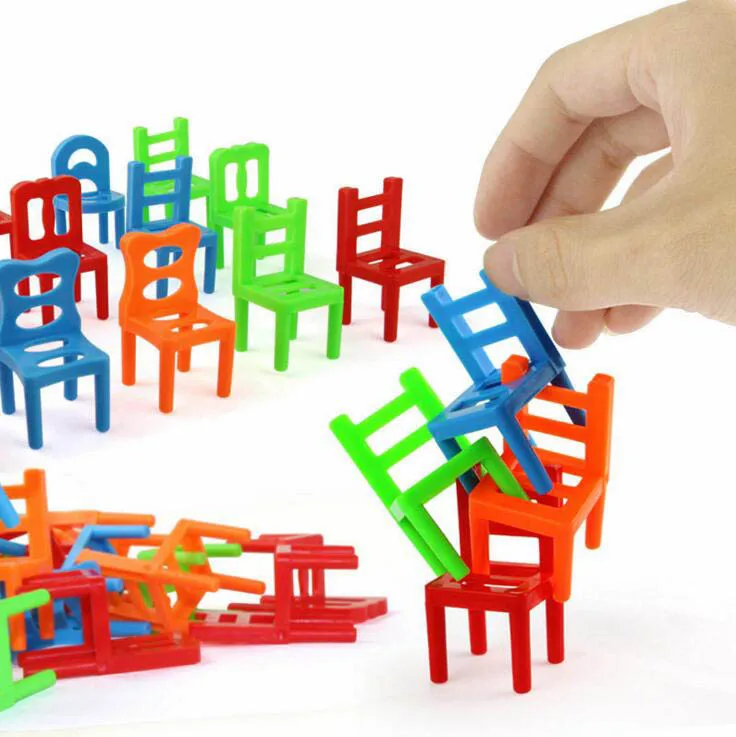 Balance Chairs Board Game Children Educational Toy Balance Toy Puzzle Board Game Environmental Protection ABS Plastic
