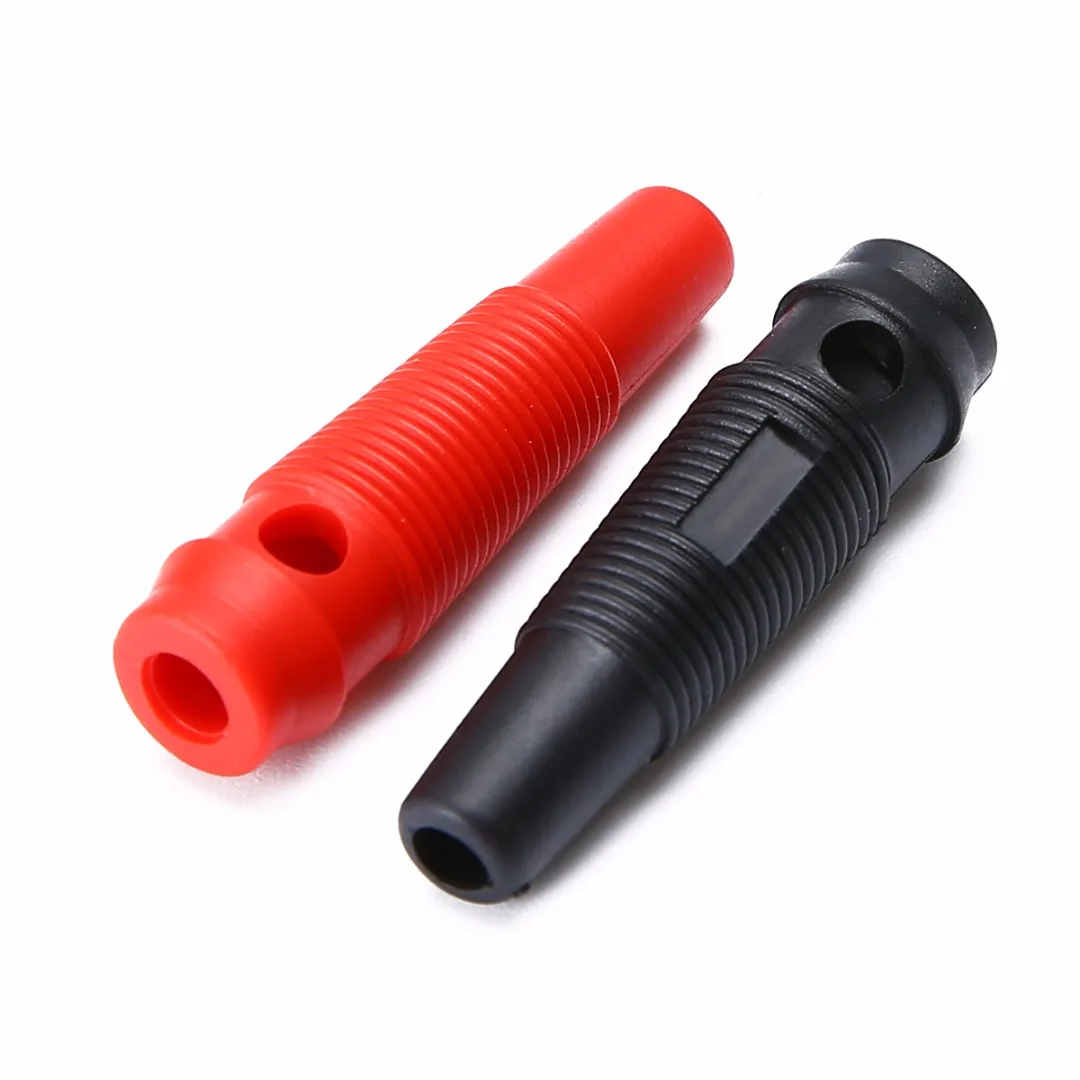 10pcs Electrical Red Black 4mm Banana Connector Mayitr Copper Male Solderless Screw Stackable Banana Plugs Connectors