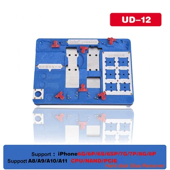 

UD-12 PCB Motherboard Repair Fixture For A8 A9 A10 A11 CPU NAND PCIE Glue Remove Home Button Repair Holder For iPhone 8p-6G