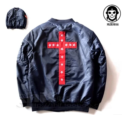 High Quality Men Coat! 2015 Europe America Brand Jacket Stars&ampCross Flyman Outerwear Baseball Cloth Outdoor Hip hop Streetwear | Мужская