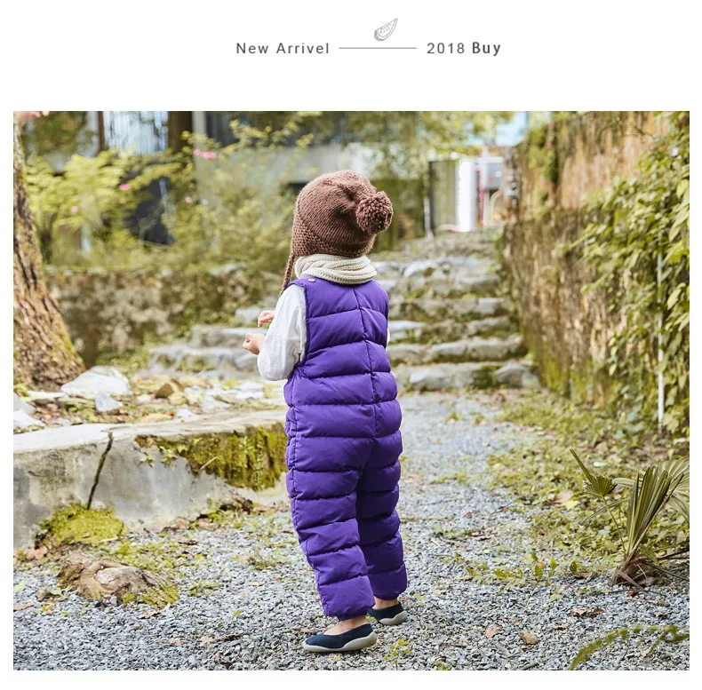 Детские комбинезоны в Корейском стиле; новые зимние комбинезоны унисекс с подкладкой для маленьких мальчиков и девочек; утепленные брюки; одежда для детей; штаны
