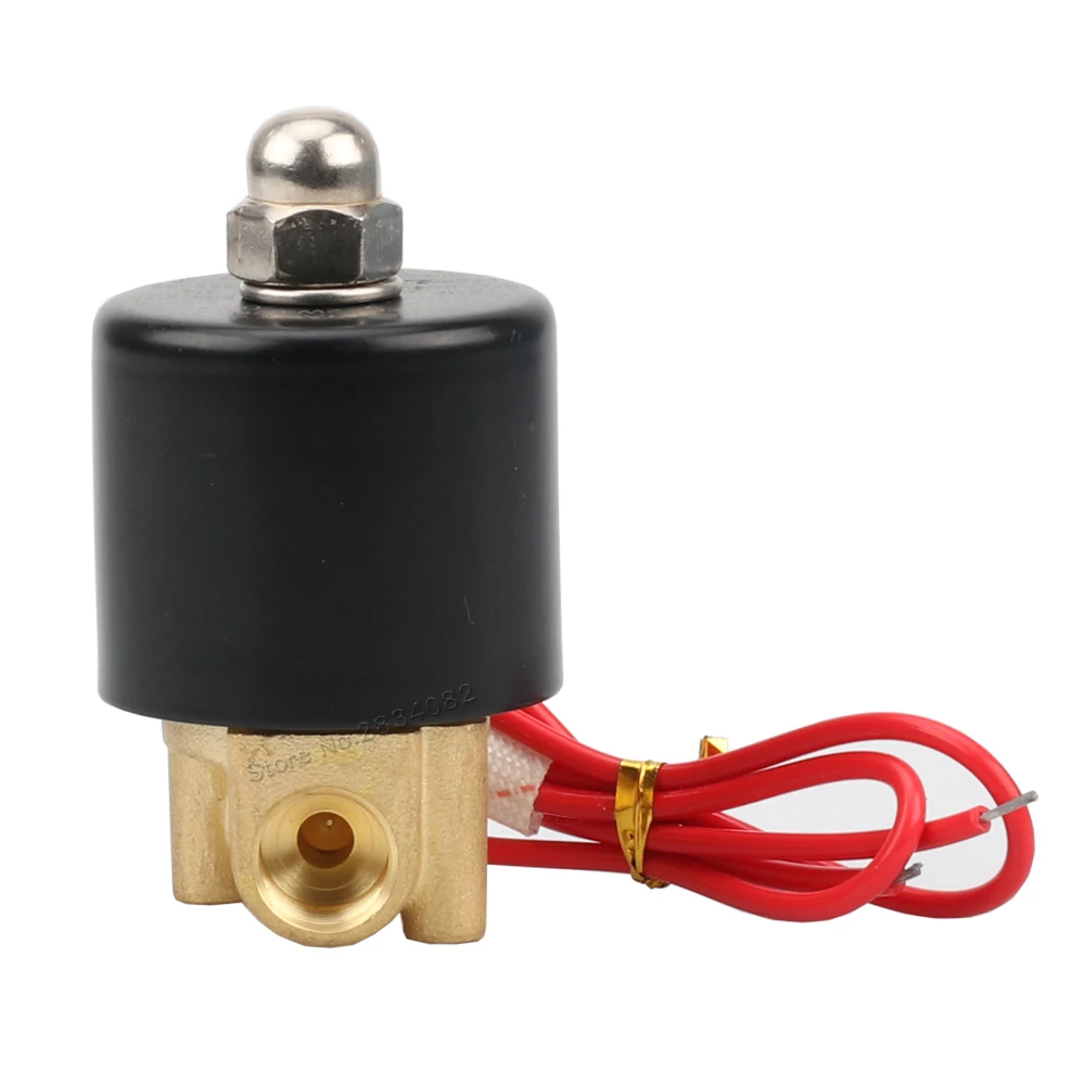 1/4" AC220V Electric Solenoid Valve Pneumatic Valve for Water Oil Air NC 2W 025 08in Valve from