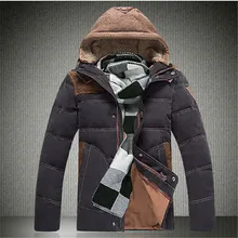 Duck Down Jacket Mens 2016 Winter Parkas Fashion Man Hooded Thick Warm Outwear Overcoat Wadded Coat Campera Pluma Hombre Jackets