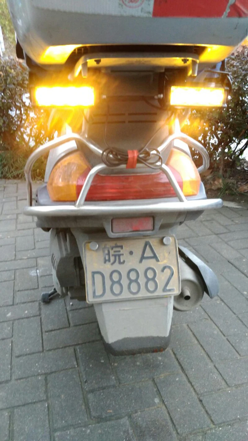 2x4 led Motocycle driving flash light Motos Drl Дневной ходовой аварийный свет предупреждающий сигнал безопасности предупреждение противотуманная фара 12 В