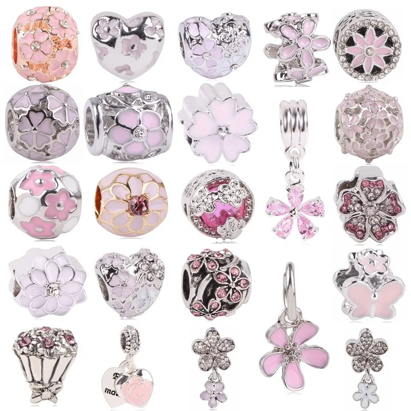 

Couqcy Fashion silver European CZ Charm Beads For Pandora Charm Bracelet Pendant Necklace DIY Jewelry Originals Silver