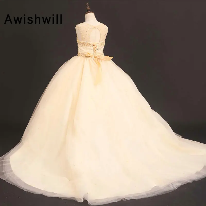 Бальное платье Платья с цветочным узором для девочек на свадьбу Vestidos Daminha Детские