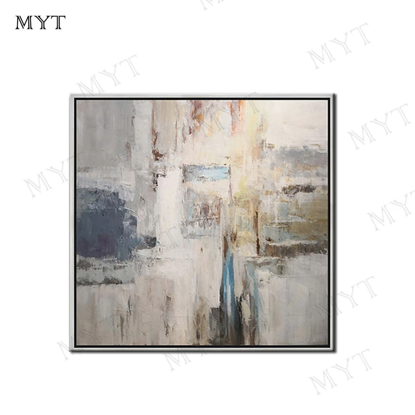 

large size oil painting hand made good quality abstract gray landscape for living room bedroom decorate abstract oil painting
