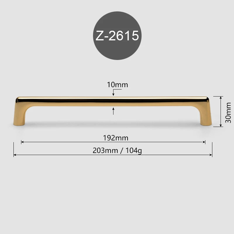 Ручка и ручки из золотого/цинкового сплава, ручки для выдвижных ящиков, ручки для кухонного шкафа, оборудование для обработки мебели - Цвет: Z-2615-192