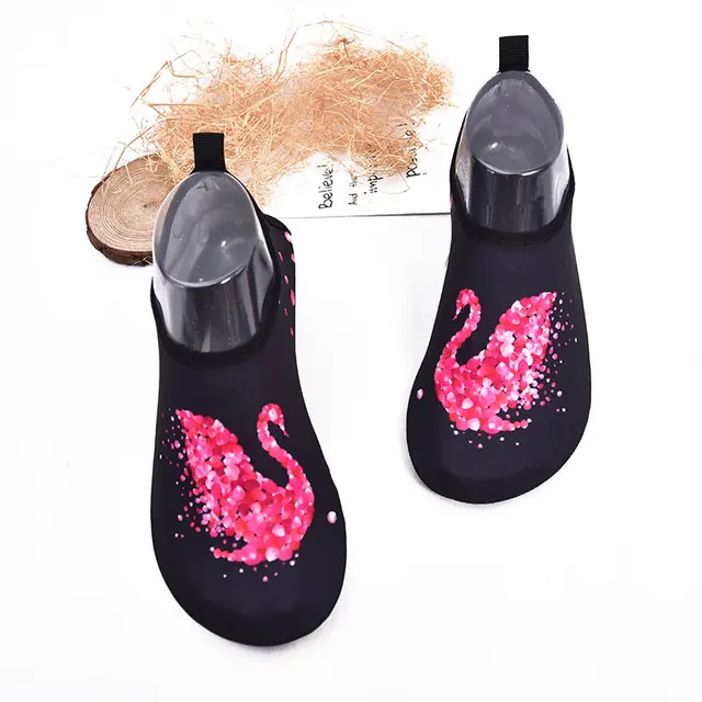 Cute Women Aqua Beach Shoes Driving Water Upstream Shoes For Swimming Pool Surfing Print Animal Sea Sports Barefoot Slippers
