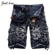 2017 männer Military Casual Cargo Short Armee Camouflage Kurze p Mehrfach Baumwolle hosen Männlichen Leopard Lose Cargo-hosen Plus Größe
