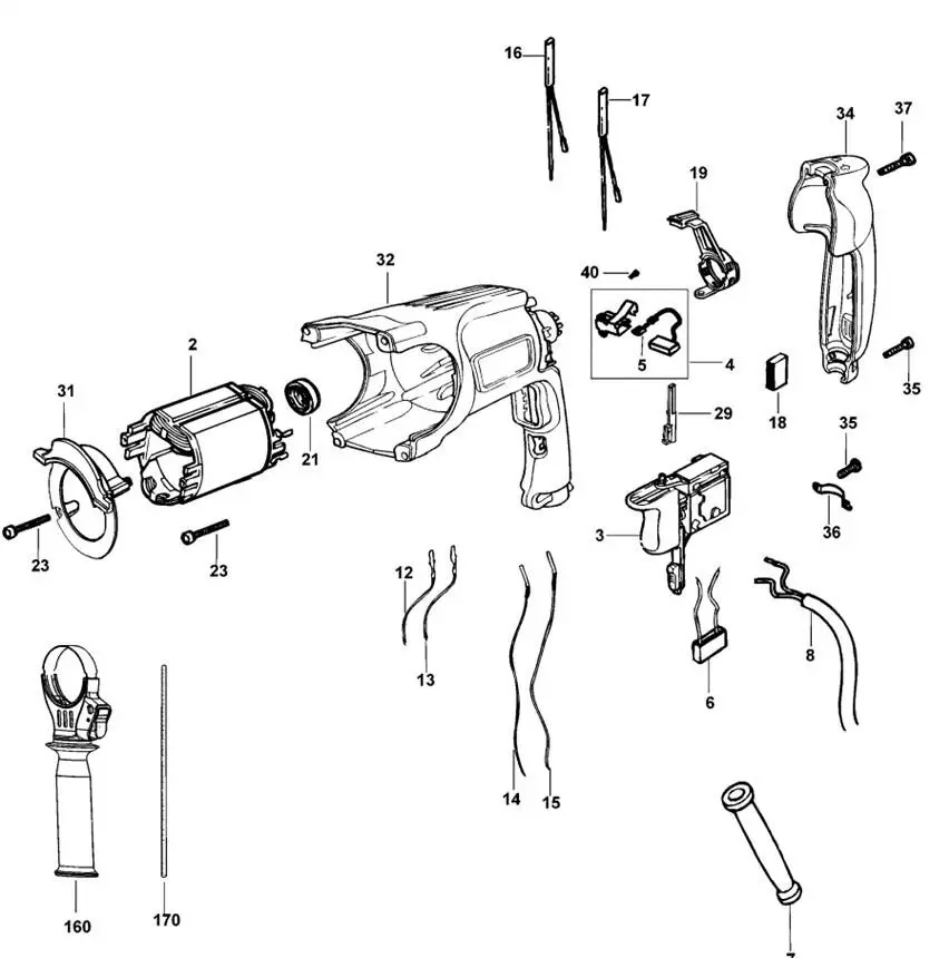 Фото 5 зубьев AC220-240V арматурный ротор 496248-00 для DEWALT N081737 D25102K D25103K D25122K D25123K D25124K D25113K D25223K D25213K №3
