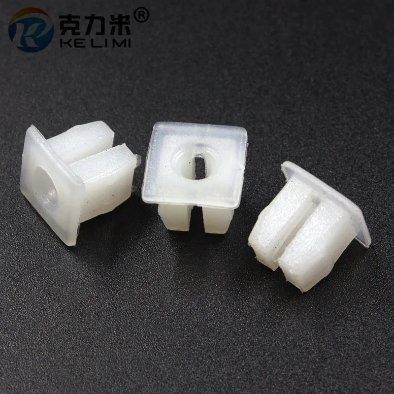 

KE LI MI Auto lights mounting fixed square head nut grommet retainer clips 6.3x7.3mm plastic fastener car accessories