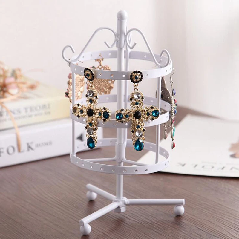 New 72 Holes and 96 Holes Earrings Holder Jewelry Display Storage Stand Metal Revolving Jewellery D