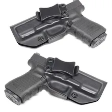 Dentro da cintura iwb kydex coldre personalizado para glock 17 19 22 23 25 26 27 31 32 33 43 escondido 9 mm pistola caso beltclip