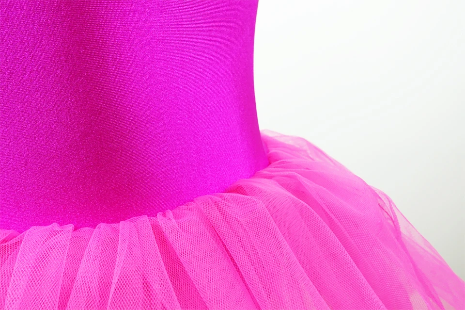 2018 Cute Ballet Tutu Dress For Children Girls Dancing Clothes Gymnastic Dress Leotards Costumes Sling Spandex Polyester 128 red rose waist