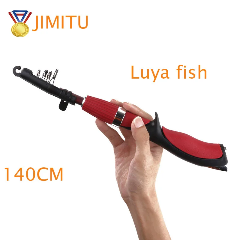 

JIMITU Carbon fiber 1.4M Easy to carry Spinning Angelrute M Power Teleskop Rock Angelrute Karpfen feeder Rod Surf Spinning Rod