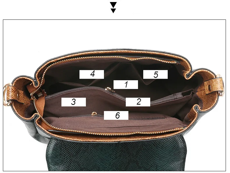 Female Designer Luxury Tote Stylish Snake Skin Print Handbag for Women Big Fashion Leather Shoulder Bag Panelled Crossbody Purse (9)
