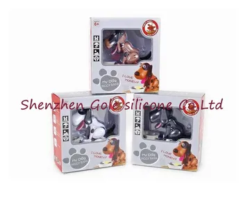 

96pcs Quality Mechanical Adorable Puppy Hungry Robotic Dog Kid Coin Bank Save Saving Box Collection Piggy Bank Home Decoration