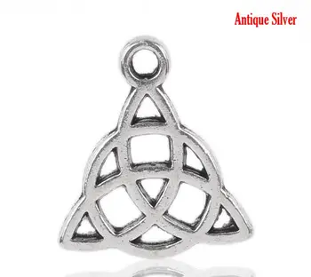 

DoreenBeads Retail Charm Pendants Fashion Knot Silver Color 15x17mm,50PCs
