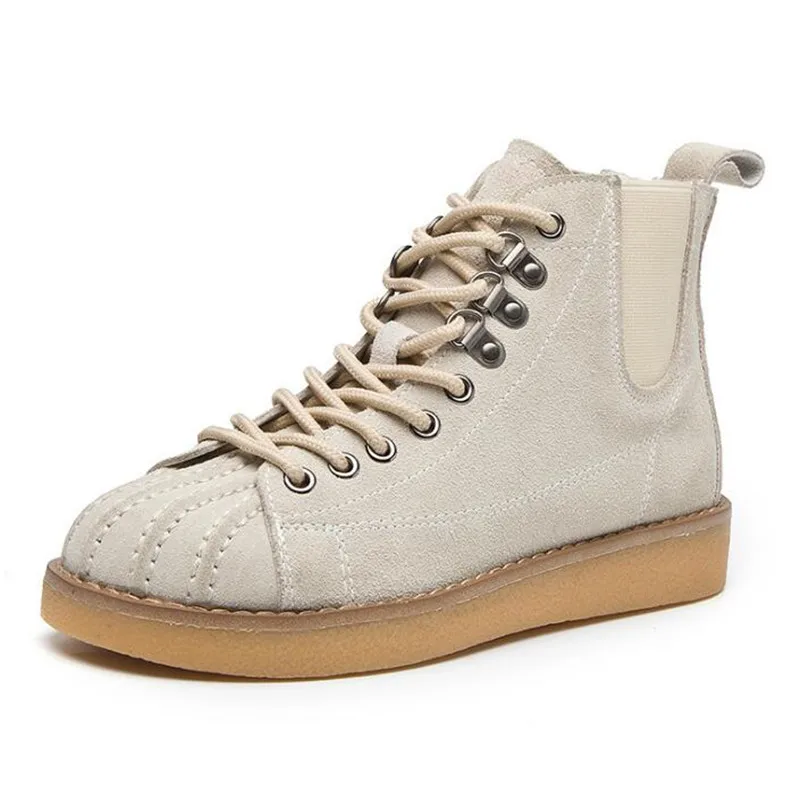 Hiver Casual Femme Mujer En Cuir Chaussures Martin Noir De Femmes Zapatos khaki Bottes Mode Cheville Véritable 2IEHYbWeD9