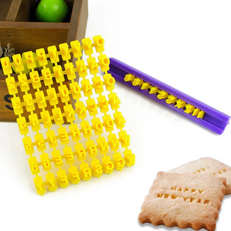 

Practical adjustable Alphabet Number letter Impress Set Cookies Biscuit Stamp Embosser cutter kitchen accessories
