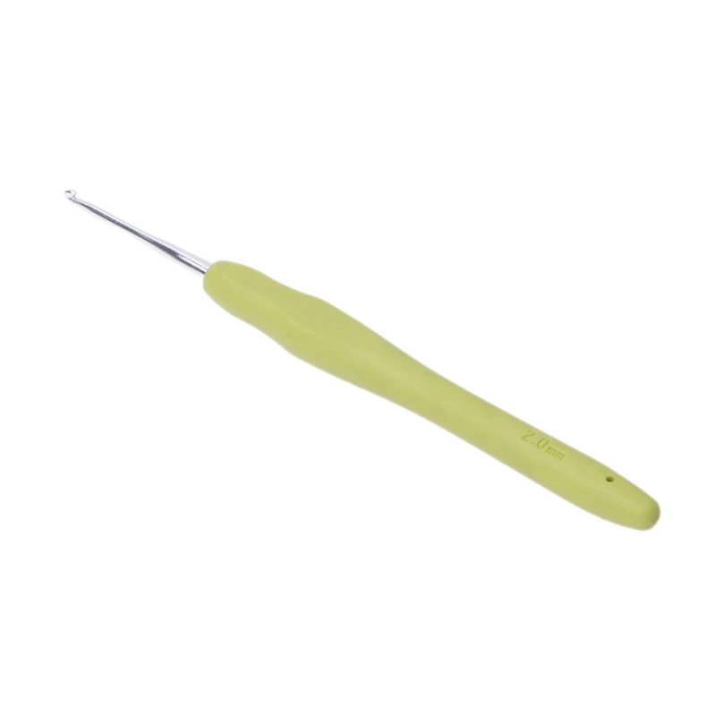 1 шт. эргономичные многоцветные крючки для вязания крючком спицы 2-8 мм чехол - Цвет: 2.0mm