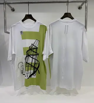

19ss Owen seak Men T Shirt 100%Cotton Gothic Style Men's Clothing Tops Tees Summer Women Tees White T Shirt Size XL