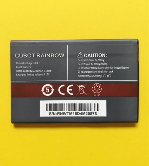 

AZK 100% New for Cubot Rainbow Battery 2200mAh Replacement For Cubot Rainbow Smart Phone