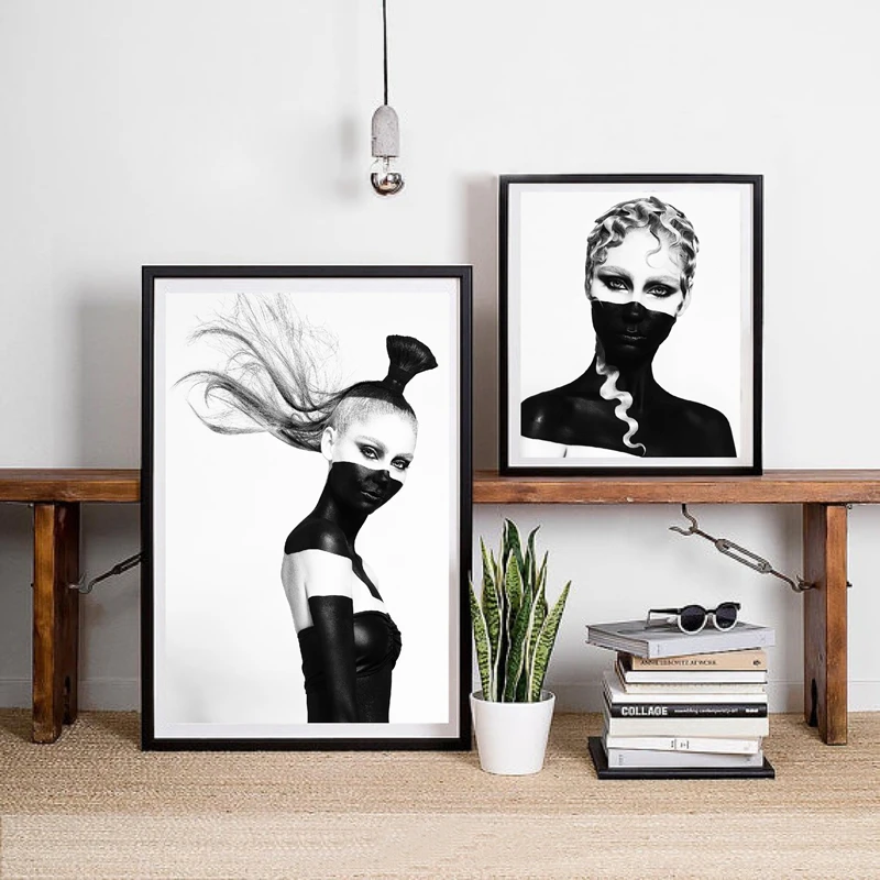 Buy Cool Girl Hair Canvas Painting Wall