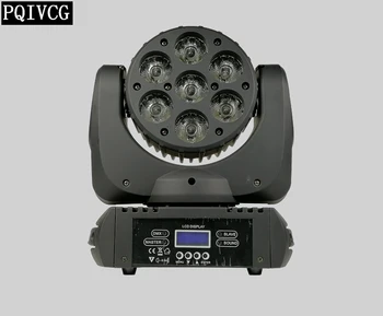 

2PCS/ RGBW 4IN1 7X12W Moving head lights dmx512 control LED beam light disco light/ dyeing lamp professional dj equipment