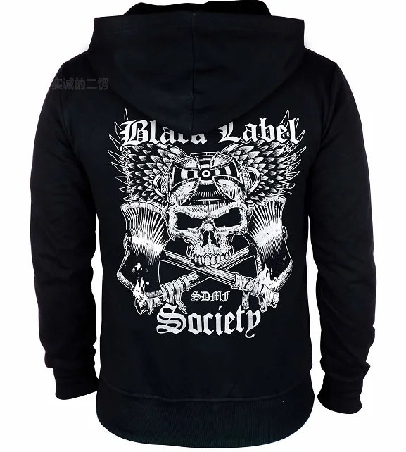 black label society zip up hoodie