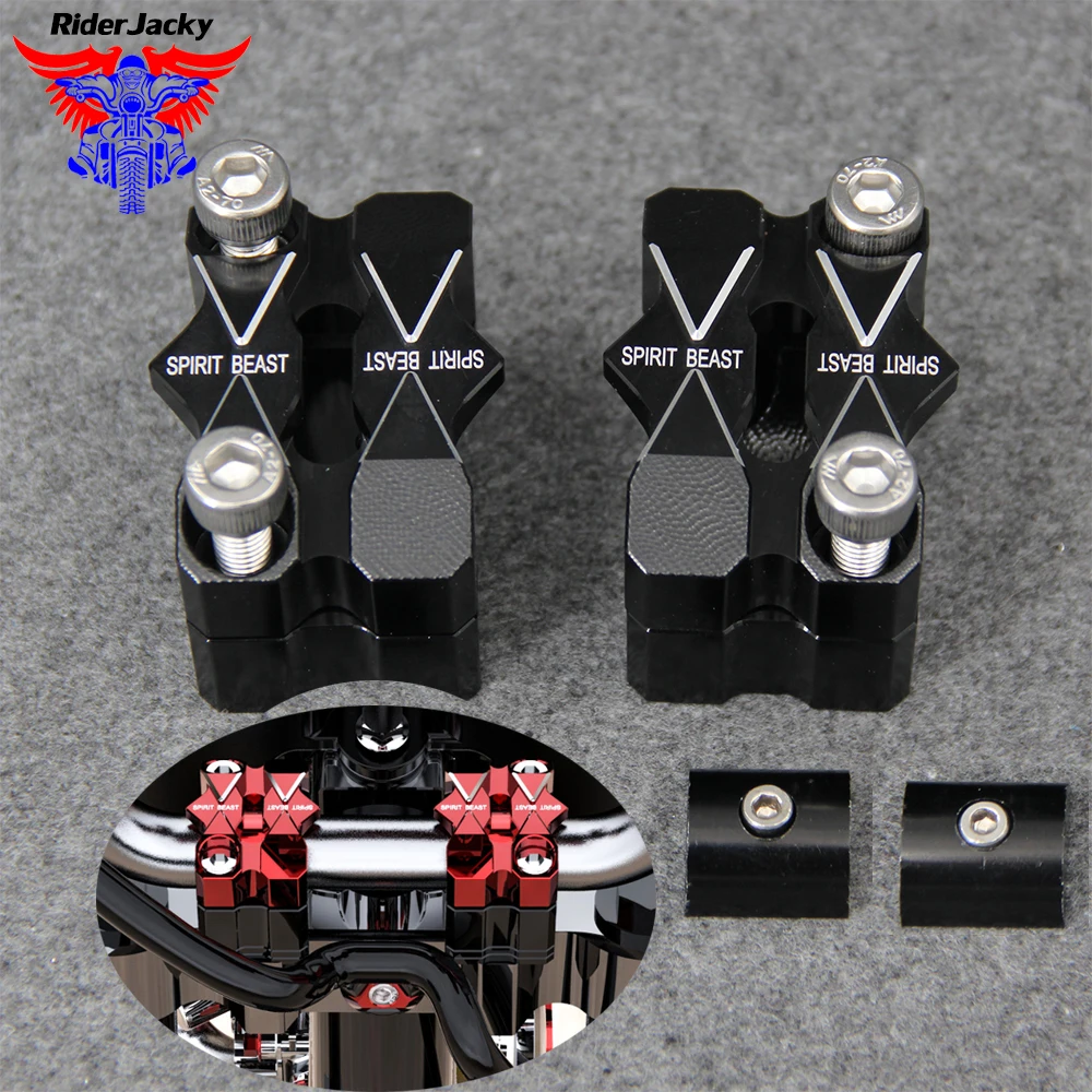 22 мм 28 универсальный ручной стержень, для мотоциклетного руля, Fat Bar Крепление Адаптер зажима для Kawasaki NINJA 250R 300R 650R ZX6R 636 Z750 Z1000 ZX10R