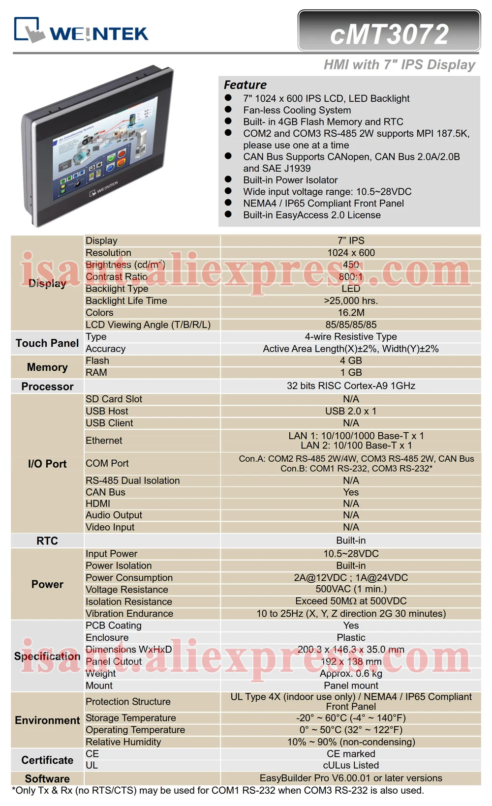 Weinview/Weintek " дюймов HMI MT6071iP MT8071iP MT6071E MT8071iE MT8073iE cMT3072