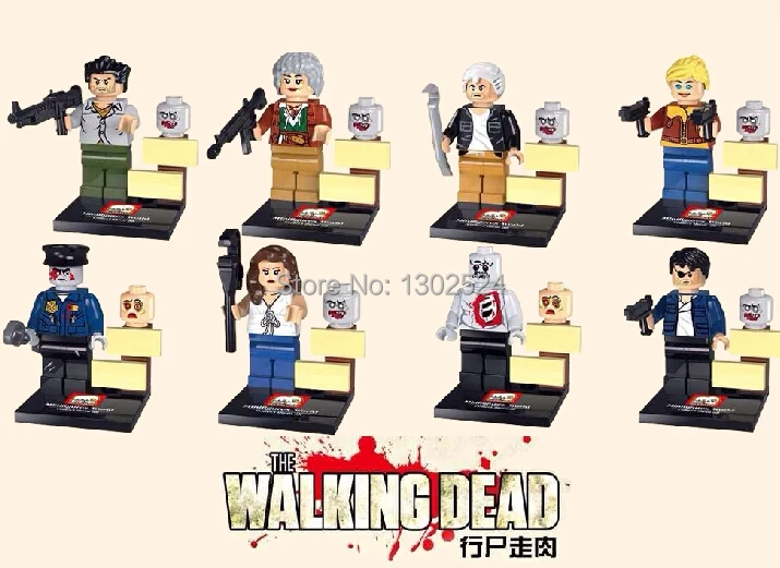 walking dead lego minifigures