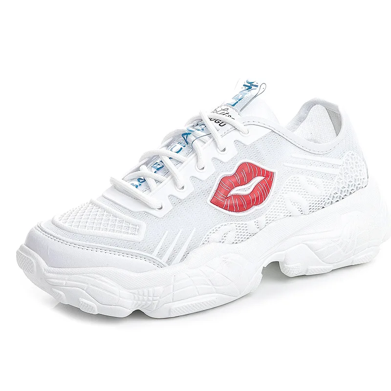 

2019New casual wild white shoes women's breathable single shoes fashion comfortable thick bottom ladies sneakers
