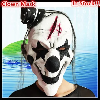 

Free shipping Scary Clown Mask Party Halloween Fool's Day Clown latex Mask Cosplay Costume Full Face Masks Woman Man Children