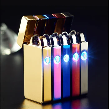 

Dual Arc USB Electronic Rechargeable Lighters Cross Flameless Cigarette Lighter