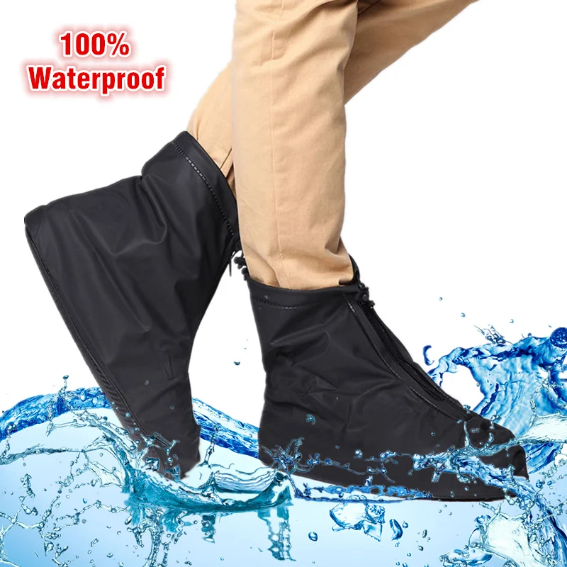 

100% Waterproof Cycling Shoes Cover Men Women Outdoor Sport Non-slip Reusable Rain Shoe Cover For Motorcycle/Fishing Overshoes