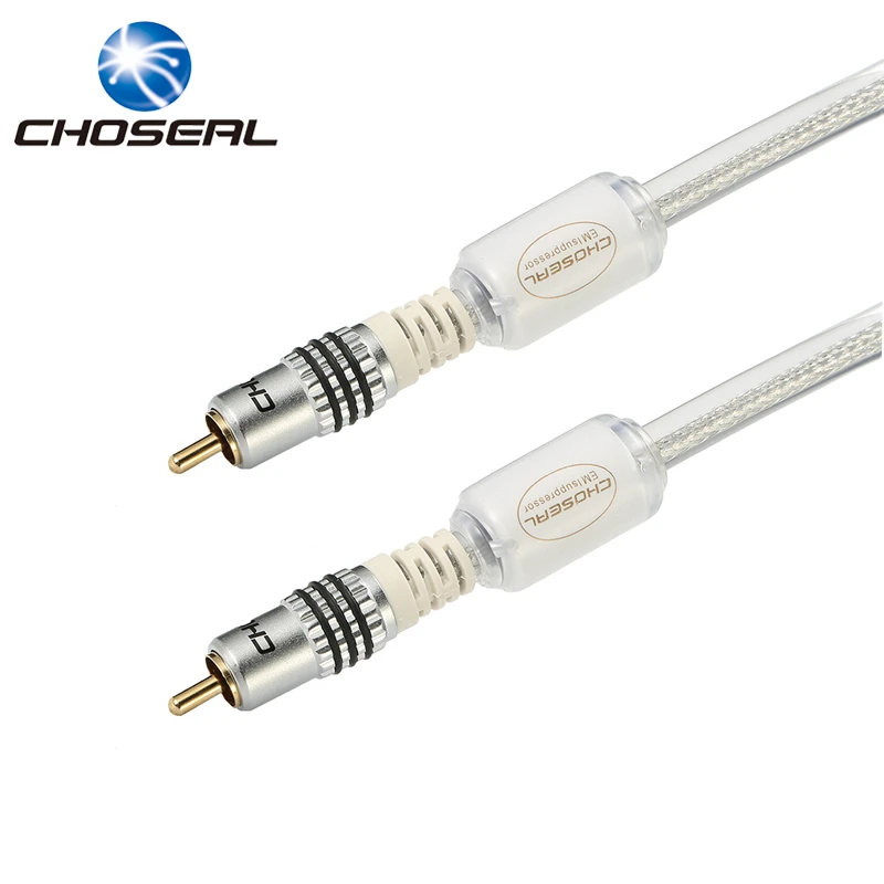 Choseal Q612 цифровой коаксиальный аудио кабель RCA Мале RCA 1/1. 5/3/5/8/10/12/15 м сабвуфер кабель колонки для DVD/ТВ/усилитель