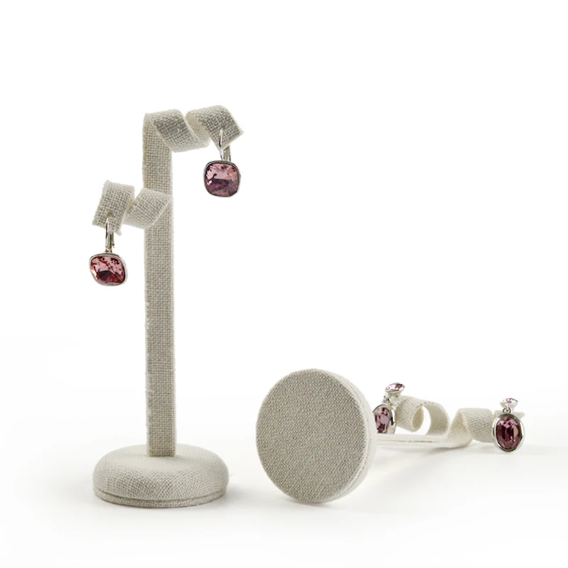 FANXI Free Shipping Custom Creative Jewellery Display Rack for Earrings Holder MDF Wrapped with Grey Velvet Rack Stand Jewelry Packaging