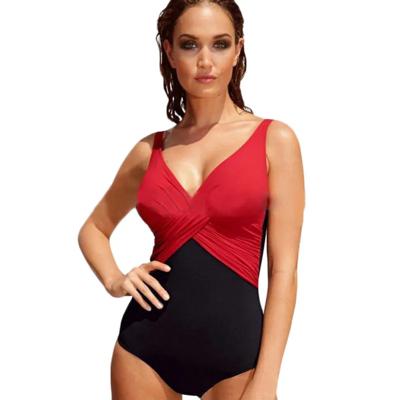 Minimalism-Le-One-Piece-Swimsuit-2017-Push-Up-Women-Swimwear-Sexy-Solid-Patchwork-Biquini-Plus-Size (1)