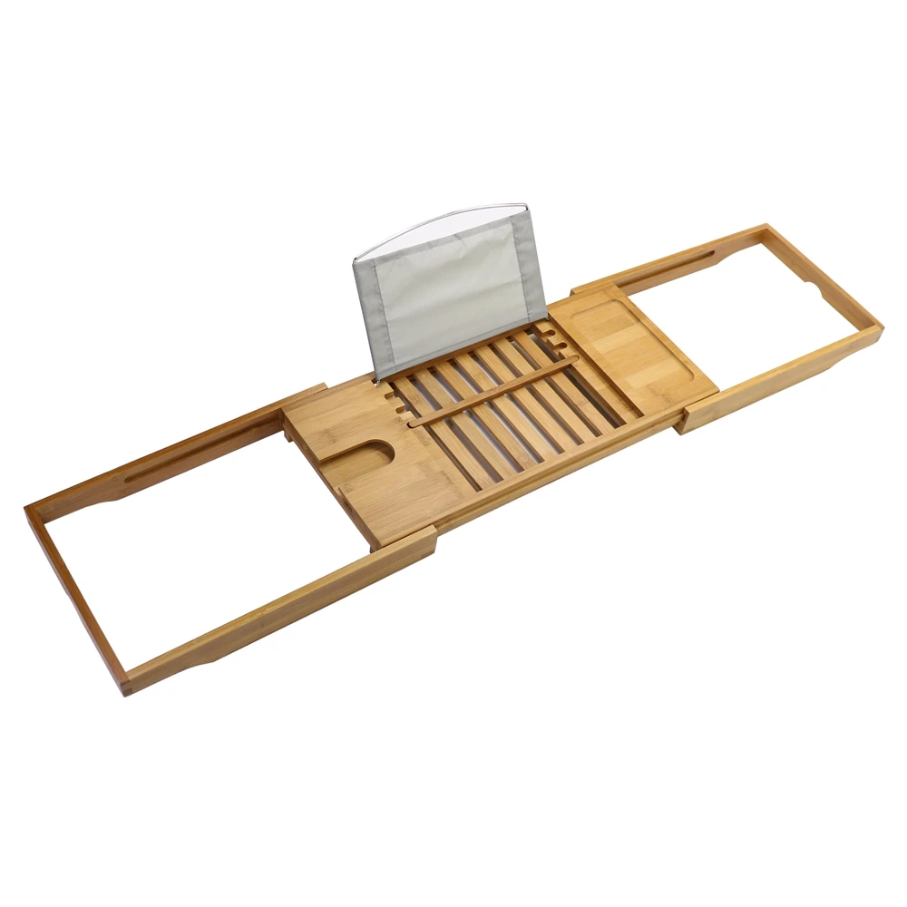 Luxury Bathroom Bamboo Bath Shelf Bath Tray Bathtub Holder Bridge Tub Caddy Tray Rack Wine Holder Bathtub Rack Support Luxury Bathroom Bamboo Bath Shelf Bath Tray Bathtub Holder Bridge Tub Caddy Tray Rack Wine Holder Bathtub Rack Support