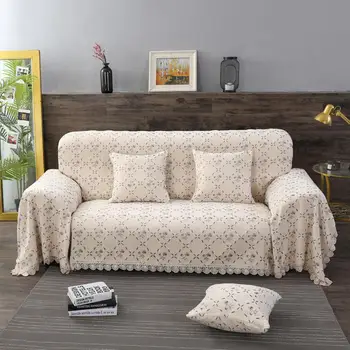 

Loveseat Cover Sofa Cover Non-Slip Armrest Backrest Sofa Towel Cushion for Sectional Sofa Home Decoration Lace Couch Covers