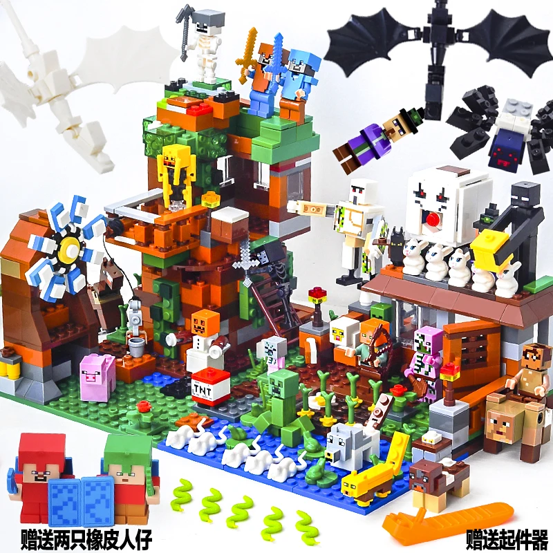 

900PCS My World Building Blocks Legoingly Minecrafted Village The Tree House Series Kits Figures Educational Toys For Children