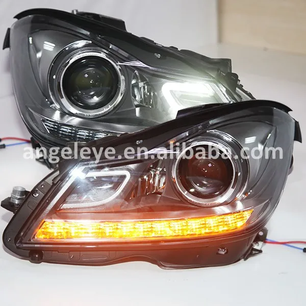 2012 2013 Year For Mercedes Benz W204 LED Strip Headlights with Bi