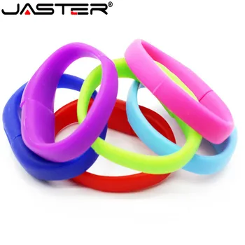 

JASTER 9 colors beauty sport bracelet pen drive 4GB 8GB 16GB 32GB usb flash drive portable wristband memory Stick cartoon