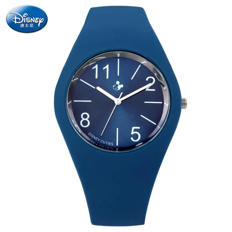Роскошные оригинальные Disney Дети Кварцевые часы 30 м Водонепроницаемый дети Часы Обувь для мальчиков Обувь для девочек Микки мультфильм силиконовый спортивные часы желе - Цвет: blue
