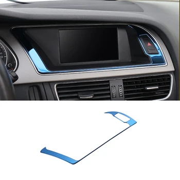 

1pc Fit For Audi A4 B8 2008-2015 stainless steel Auto Interior Dashboard Navigation Covers trim Car Styling