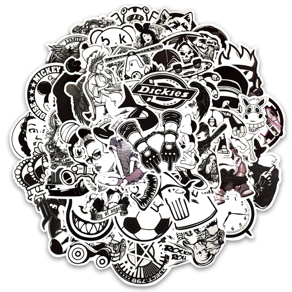 50 pcs Mixed Cartoon Toy Stickers for Car Styling Bike Motorcycle Phone Laptop Travel Luggage Cool Funny Sticker Bomb JDM Decals