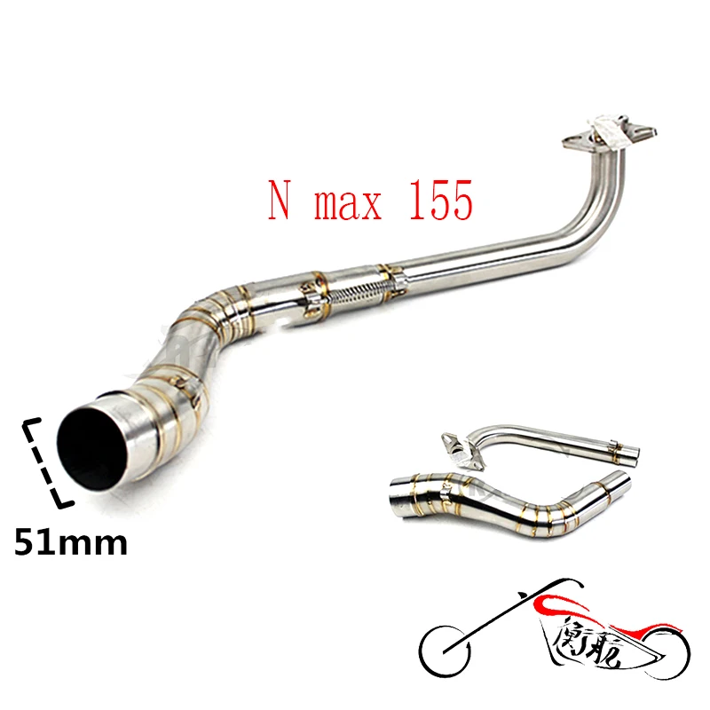 For YAMAHA NMAX 155 NMAX155 2015-2017 Motorcycle Exhaust Slip-On Full System Modified Front Middle Link Pipe | Автомобили и